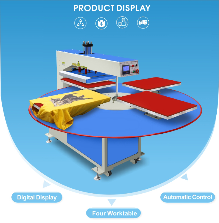 Hot Sell Digital Hydraulic Four Station 60X40 Heat Press Machine
